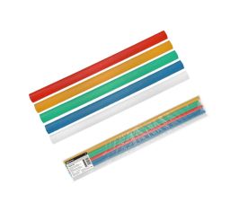 Трубки термоусаживаемые не поддерживающие горение, с клеевым слоем, набор 5 цветов (красный, желтый, зеленый, синий, белый) по 2 шт. ТТкНГ(3:1)