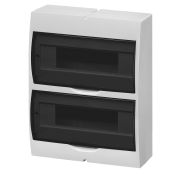 Щит ЩРН-П-24 модуля, навесной, пластик, белый, дымчатая дверца, без шин, IP41 TDM