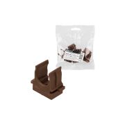 Крепеж-клипса для трубы 16 мм (10 шт) «ЭКО» (венге) TDM