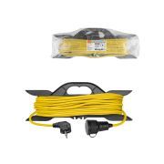 Удлинитель-шнур на рамке силовой У1-12033 ПВС жёлтый 2200 Вт с/з, 10м, штепс. гнездо Народный