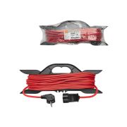 Удлинитель-шнур на рамке силовой У1-12034 ПВС красный 2200 Вт с/з, 30м, штепс. гнездо Народный