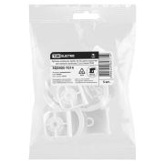 Крепеж-скоба для трубы 32 мм односторонняя для прямого монтажа (5 шт.) белая TDM