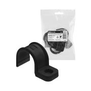 Крепеж-скоба для трубы 32 мм односторонняя для прямого монтажа (5 шт.) черная TDM