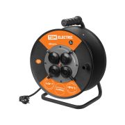 Удлинитель силовой УХз16-004 TDM (метал. катушка, А3, 4 места IP44/20м КГТП-ХЛ 3х1,5) УС1-43128