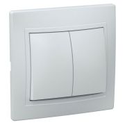 Выключатель «Кварта» 2-кл с/у бел. 10А IEK