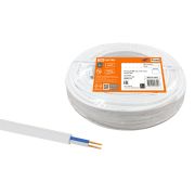Провод ПГВВП 2х1,5 ГОСТ (5м), белый TDM