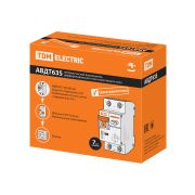 Автоматический Выключатель Дифференциального тока селективного типа АВДТ 63S 2P(1P+N) C50 100мА 6кА тип АС TDM