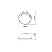 Светильник НПБ1107 черный/круг ресничка 100Вт IP54 TDM