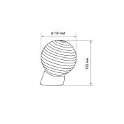 Светильник НББ 64-60-025 УХЛ4 (шар стекло «Кольца»/прямое основание) TDM