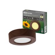 Светильник накладной светодиодный круг «Даунлайт» СПО (венге) 6 Вт 120*32 мм 3000К TDM