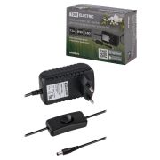 Блок питания 12Вт-12В-IP20  для светодиодных лент и модулей, адаптер, пластик TDM