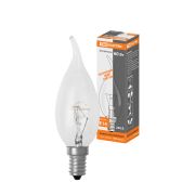 Лампа накаливания «Свеча на ветру» прозрачная 60 Вт-230 В-Е14 TDM