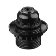 Патрон карболитовый с кольцом, Е27, черный, Б/Н TDM