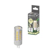Лампа светодиодная G4-3 Вт-AC/DC 12 В-3000 К, SMD, 16x43 мм TDM
