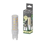 Лампа светодиодная G9-7 Вт-230 В-3000 К, SMD, 17,5x65,5 мм TDM