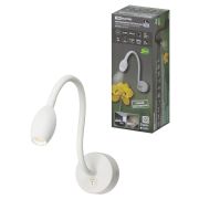 Спот на гибком основании СГС-02, 3 Вт, COB, 270 лм, 4000 К, IP20, «Эрика», с выкл., белый, TDM