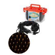 Гирлянда светодиодная «Сеть» 1,5х1,5 м, 120LED, 2700К, черный шнур, посл. подкл, IP65, 250 В, TDM