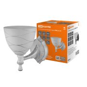 Светильник НББ 21-60-1411 УХЛ4 (белый под серебро, плафон конус «линии») TDM