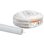 Труба гофрированная ПВХ d 20 с зондом (50 м) легкая 350Н серая TDM