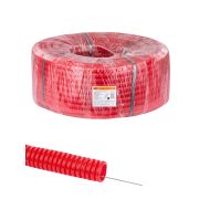 Труба гофрированная ПНД безгалогенная (HF) d 20 с зондом (100 м) легкая 350Н красная ТDM