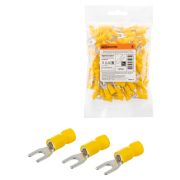 Наконечник вилочный изолированный НВИ с легким вводом проводника 6,0-4 (100 шт.) TDM