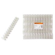 Зажим винтовой ЗВИ-100 полипропилен 6-25мм2 12пар 100°С белый TDM