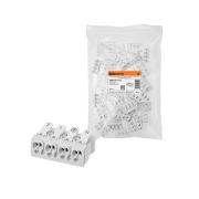 Клемма пружинная соединительная КСПн4-2L+N+PE, 16 A, с монтажной ножкой TDM