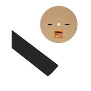 Термоусаживаемая трубка ТУТнг 16/8 черная (100 м/ролл) TDM