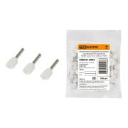 Наконечник штыревой втулочный изолированный (двойной) НШвИ (2) 0,75х10 белый (100 шт) TDM