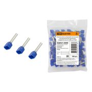 Наконечник штыревой втулочный изолированный (двойной) НШвИ (2) 2,5х12 синий (100 шт) TDM