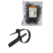 Хомут дюбельный ХД 7х150 черный (50шт) TDM