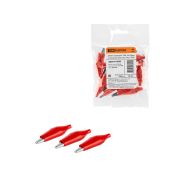 Зажим «крокодил» ЗКИ 10А 56мм в изоляции красный (10шт) TDM