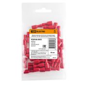 Разъем плоский полностью изолированный РППИ-М 1,25-187 красный (мама)  (50 шт) TDM