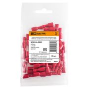 Разъем плоский полностью изолированный РППИ-М 1,25-250 красный (мама) (50 шт) TDM