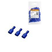 Разъем плоский полностью изолированный РППИ-М 2-250 синий (мама) (50 шт) TDM