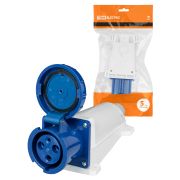 Розетка 133 стационарная 2Р+РЕ 63А 220В IP54 TDM