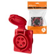 Розетка 415 скрытая 3Р+РЕ+N 16А 380В IP44 TDM