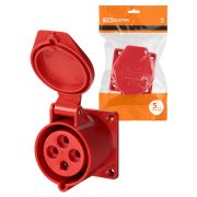 Розетка 424 скрытая 3Р+РЕ 32А 380В IP44 TDM