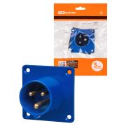 Вилка 613 скрытая 2Р+РЕ 16А 220В IP44 TDM