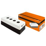 Корпус КП104 для кнопок, 4 места, белый, IP54 TDM