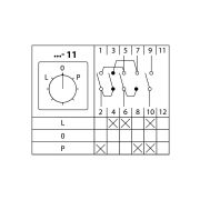 Кулачковый переключатель КПУ11-40/11 (реверс) TDM