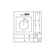 Кулачковый переключатель КПУ11-10/204 (1-2 1р (возврат)) TDM