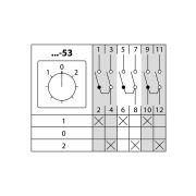 Кулачковый переключатель КПУ38-16/53 (1-0-2 3р) TDM