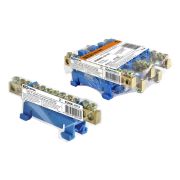 Шина «N» нулевая с изолятором на DIN-рейку 6x9мм стойка мал. 12 групп инд. стикер TDM