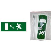Знак «Направление к эвакуационному выходу налево вверх» 350х124мм для ССА TDM