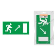 Знак «Направление к эвакуационному выходу направо вверх» 350х124мм для ССА инд. упаковка TDM