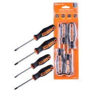 Набор отверток 4 шт.: SL5х75, SL6х100, PH1х75, PH2х100 (блистер), CR-V «Алмаз» TDM