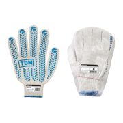 Перчатки х/б с ПВХ, «Протектор», белые, 10, 1 пара, TDM