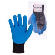 Перчатки х/б плотной вязки с латексным покрытием, «Рельеф», черные, 10, 10 кл., 125 г, 1 пара, TDM