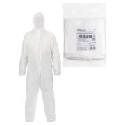 Комбинезон защитный одноразовый «Каспер Р40», на молнии, 40 г/м2, белый, разм. 52-54/182-188, TDM